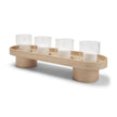 Mercana Plinth Wood w/ Glass Candle Holder