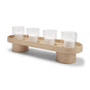 Mercana Plinth Wood w/ Glass Candle Holder