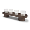 Mercana Plinth Wood w/ Glass Candle Holder