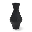 Mercana Patine Metal Fluted Hourglass Decorative Vase