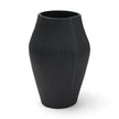 Mercana Patine Wide Metal Fluted Decorative Vase