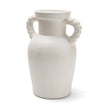 Mercana Trenza White Ceramic Vase w/ Twisted Handles