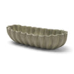 Mercana Camelia Fluted Sage Green Paper Mache Round Centerpiece Bowl