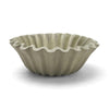 Mercana Camelia Fluted Sage Green Paper Mache Round Centerpiece Bowl