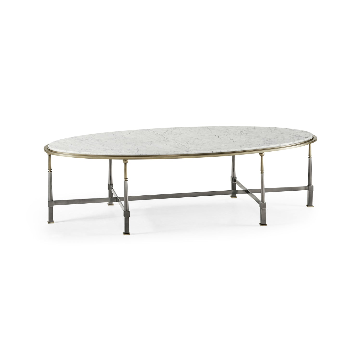 Jonathan Charles Hamilton Oval Cocktail Table ( 496064-SDG-M025 )
