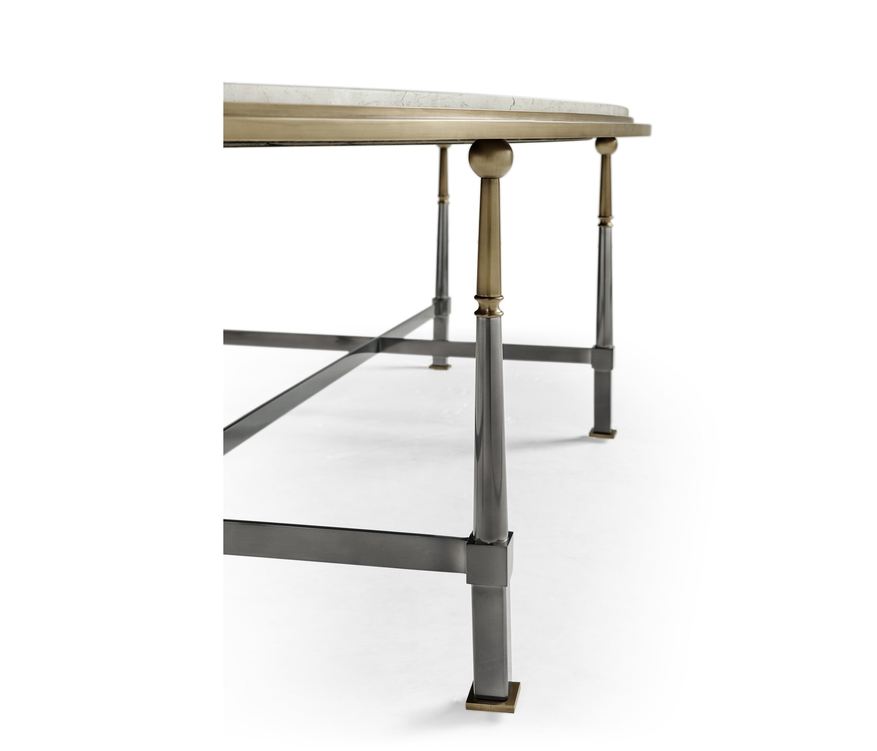 Jonathan Charles Hamilton Oval Cocktail Table ( 496064-SDG-M025 )