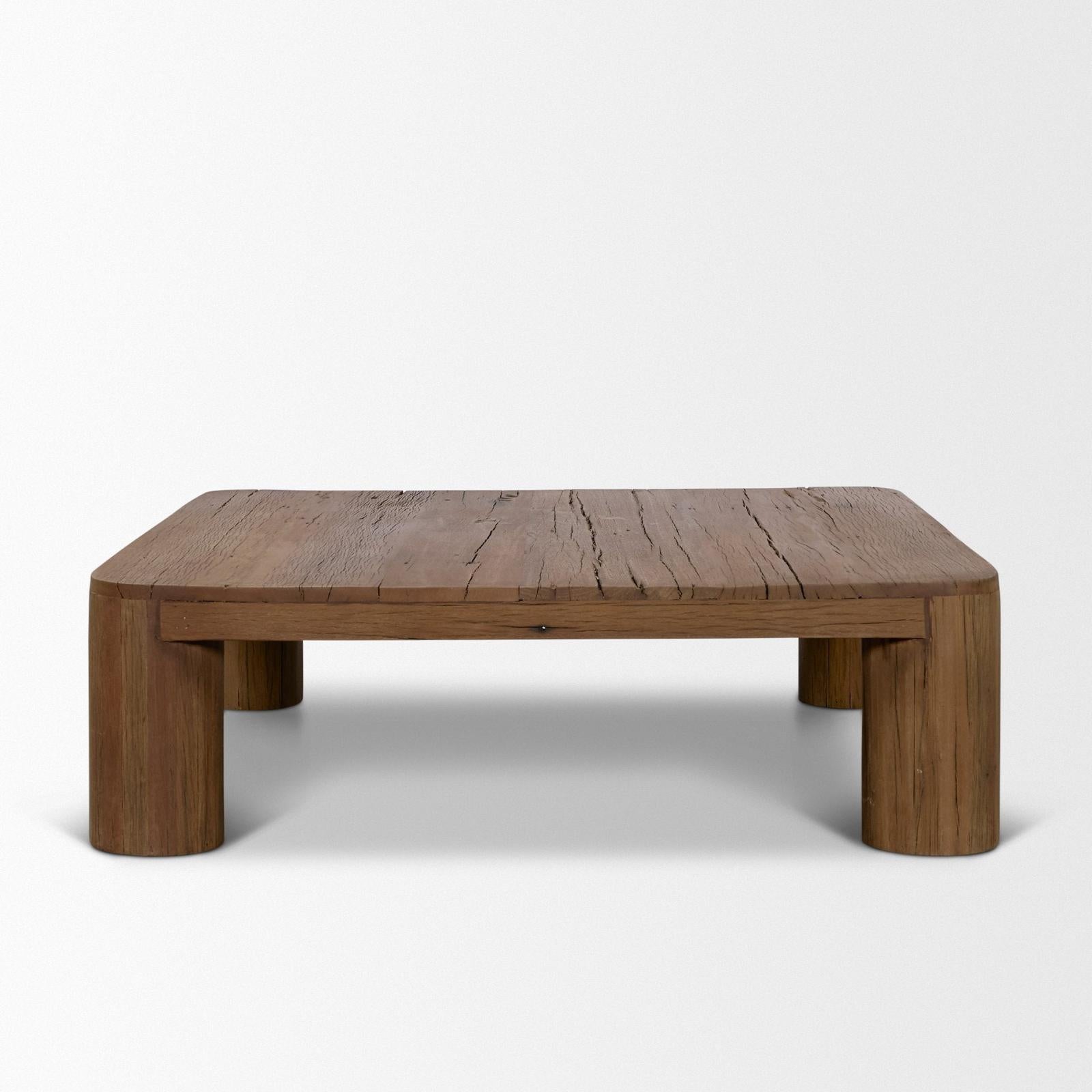 Mercana Hewitt Square Smooth Reclaimed Wood Coffee Table