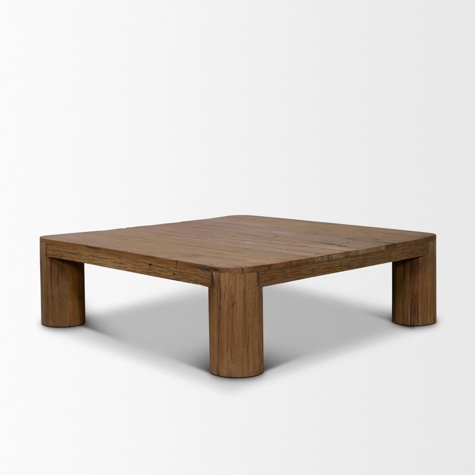 Mercana Hewitt Square Smooth Reclaimed Wood Coffee Table