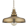 Mercana Keller Antiqued Brass Metal 1-Light Pendant
