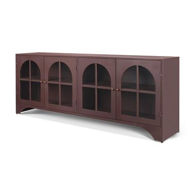 Mercana Rousseau 4 Door Closed Sideboard | Arched Glass
