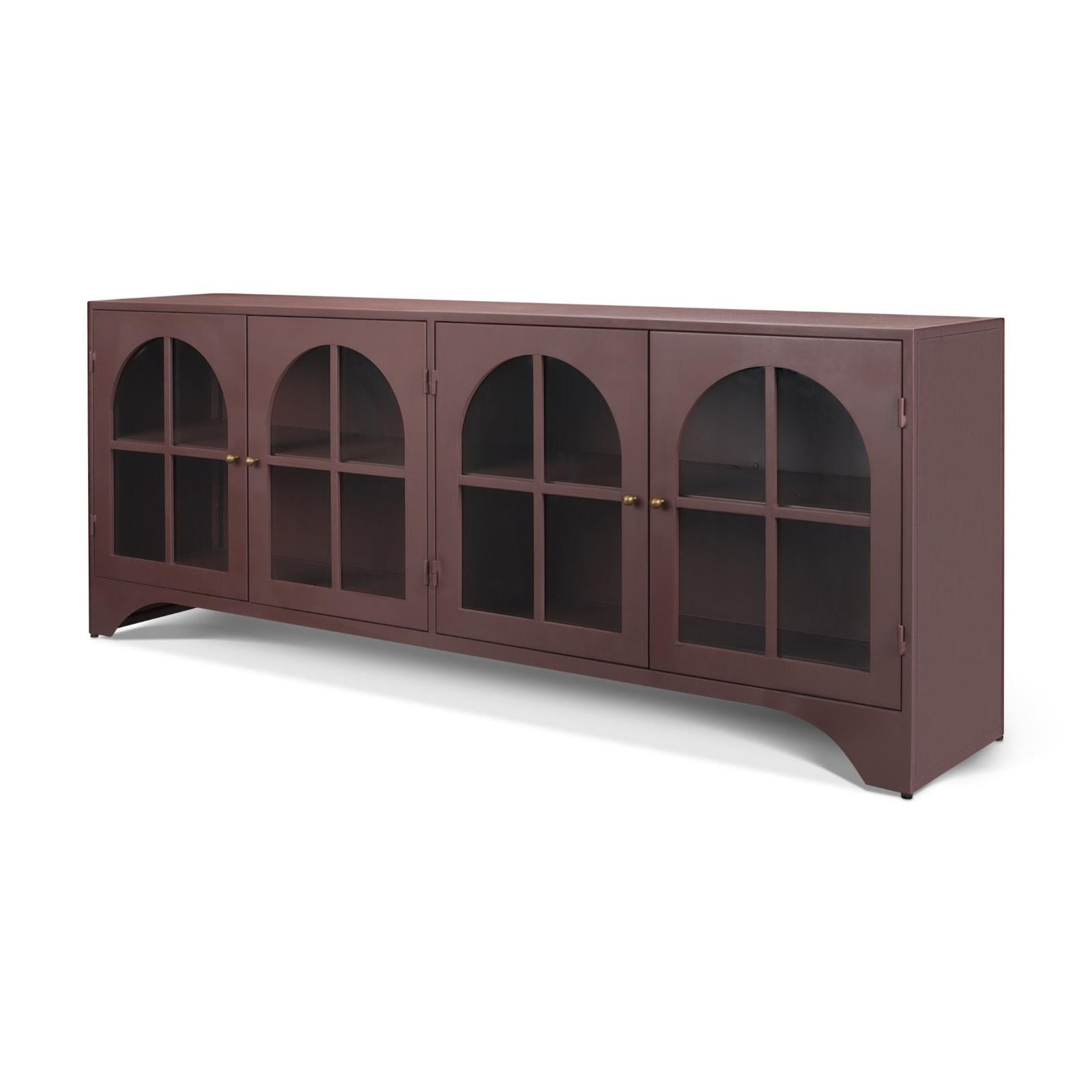 Mercana Rousseau 4 Door Closed Sideboard | Arched Glass