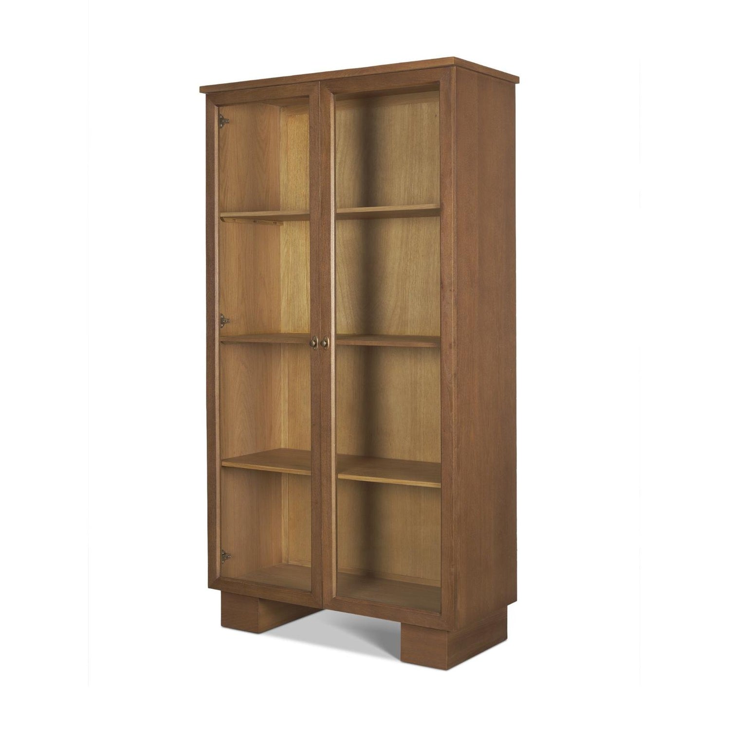 Mercana Winsford Two-Tone Oak Display Cabinet w/ Glass Doors