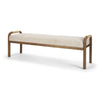 Mercana Freya Upholstered Brown Wood Frame Bench
