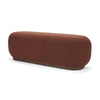Mercana Siren Burgundy Fabric w/ Brown Ash Wood Oblong Bench