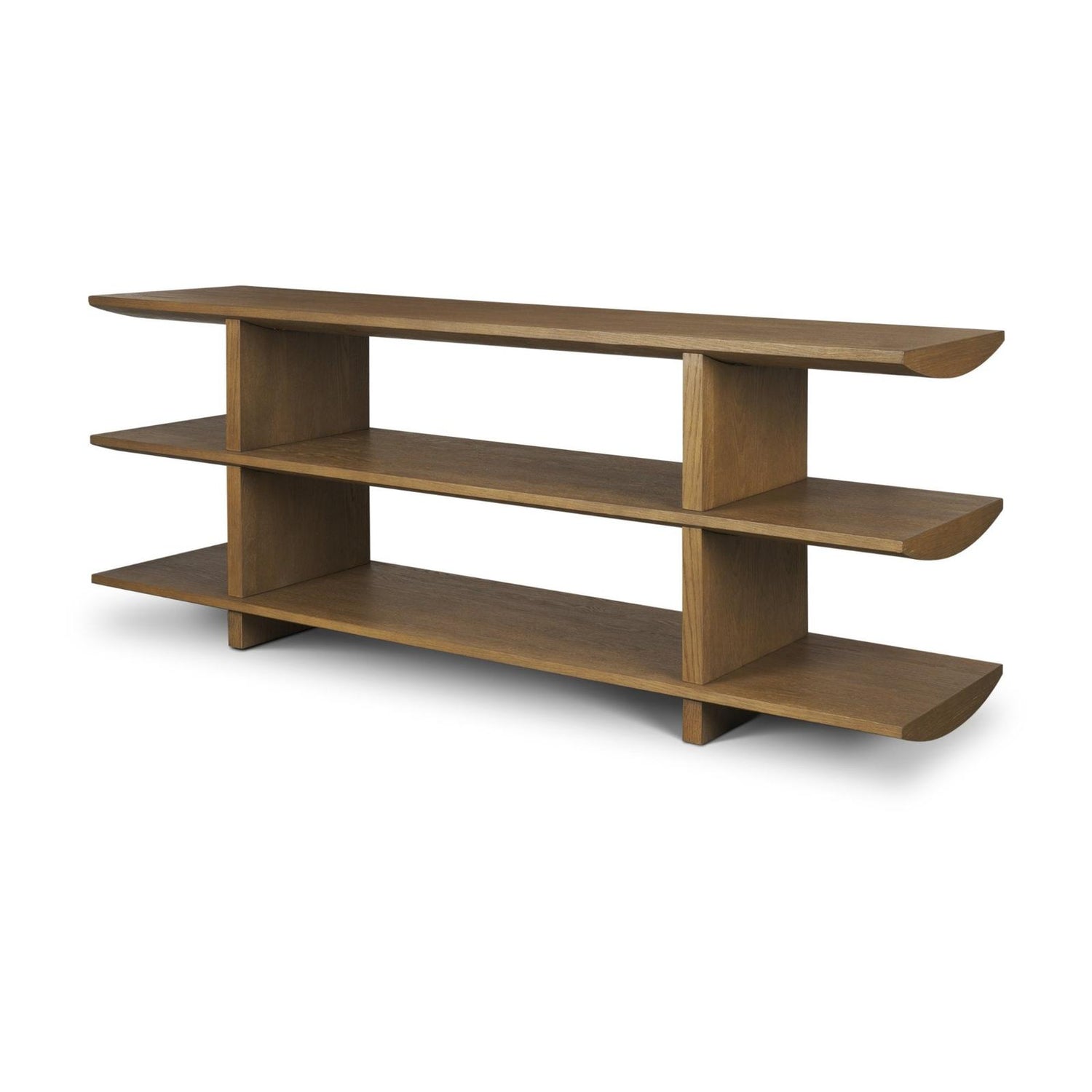 Mercana Boden Wood Console Table w/ Open Shelves