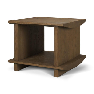 Mercana Boden Wood Side Table w/ Open Shelves