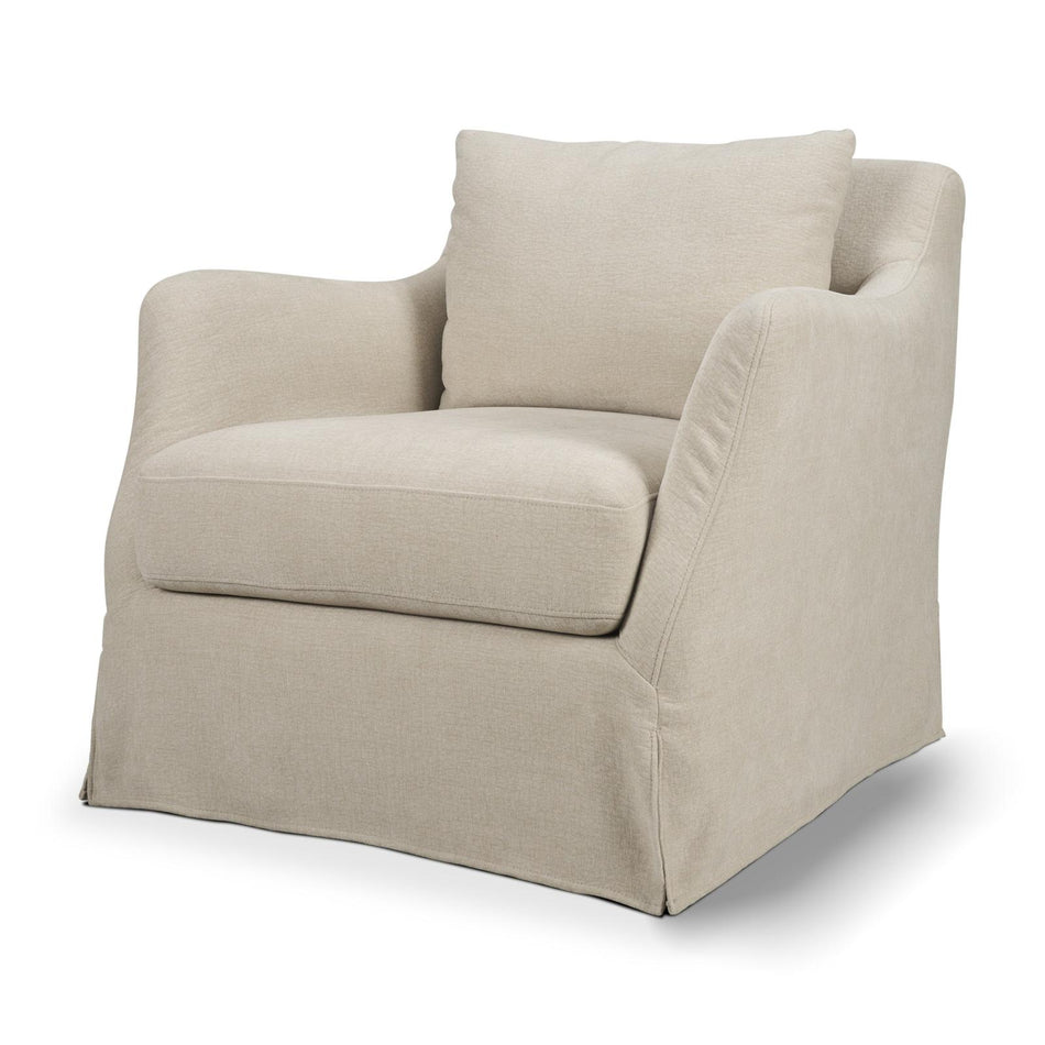Mercana Ellington Slipcovered Slope Arm Accent Chair