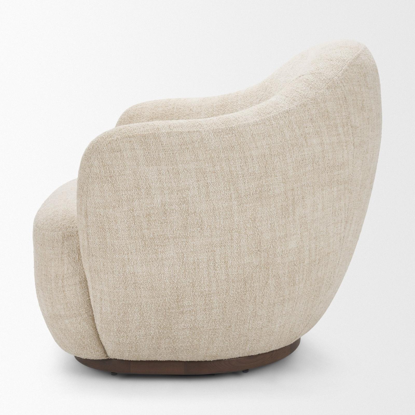 Mercana Hudson Fabric Upholstered Swivel Chair