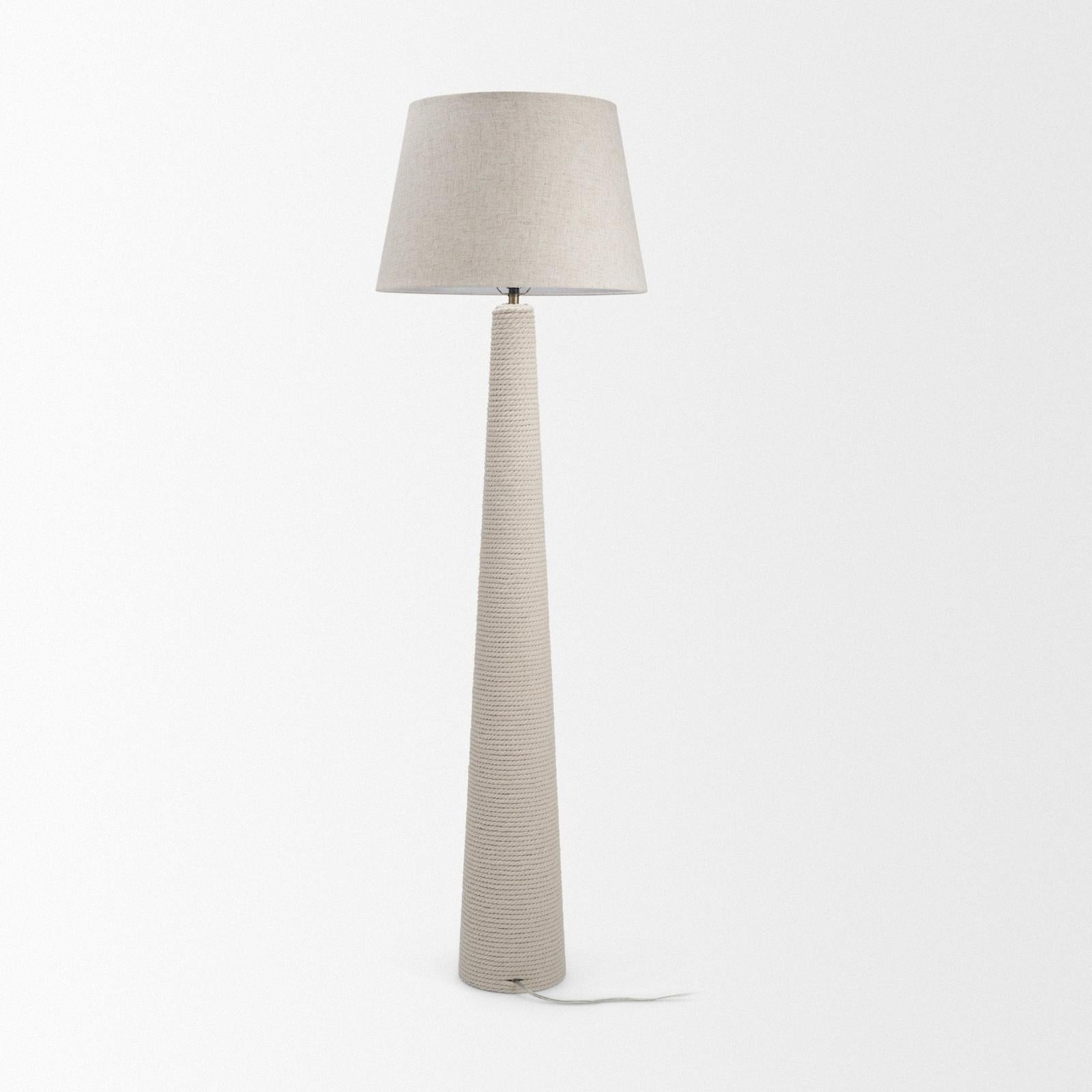 Mercana Newport Woven Rope Tapered Base Floor Lamp