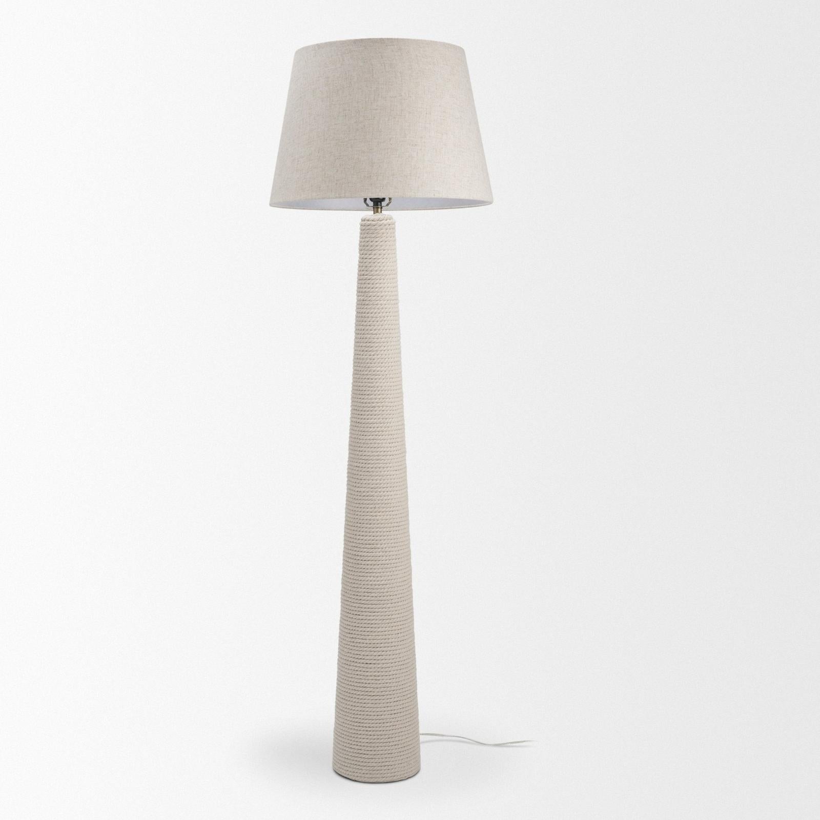 Mercana Newport Woven Rope Tapered Base Floor Lamp