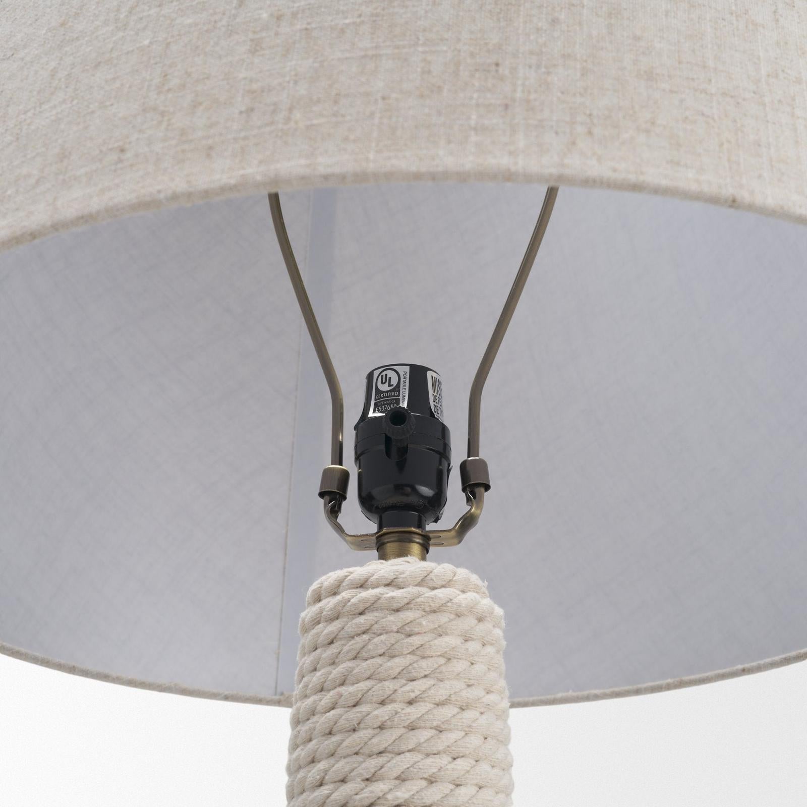 Mercana Newport Woven Rope Tapered Base Floor Lamp