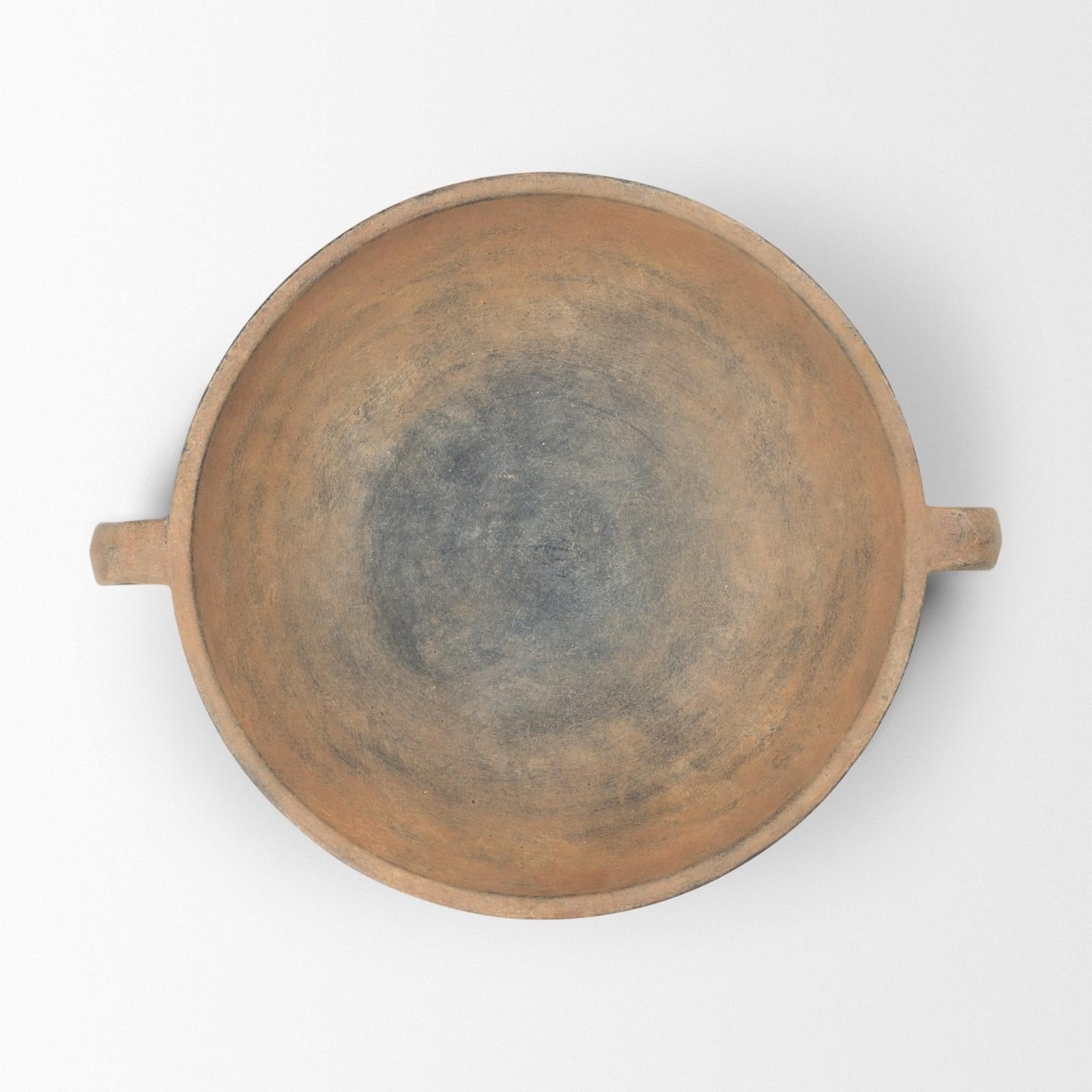 Mercana Cotto Round w/ Handles Weathered Terracotta Decorative Bowl