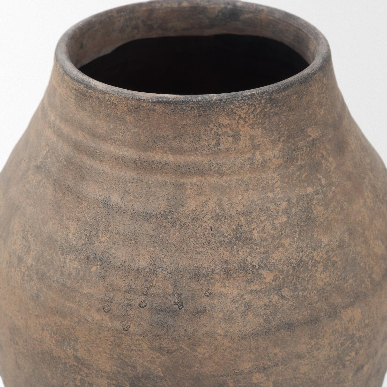 Mercana Cotto Weathered Terracotta Urn Vase