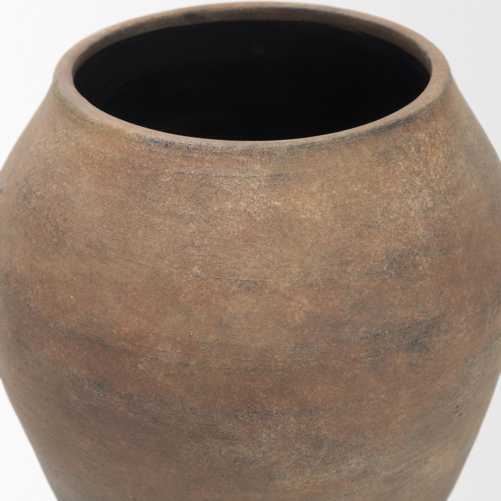 Mercana Cotto Weathered Terracotta Urn Vase