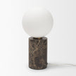 Mercana Caldo Marble Base w/ Frosted Glass Globe Table Lamp