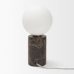Mercana Caldo Marble Base w/ Frosted Glass Globe Table Lamp