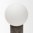 Mercana Caldo Marble Base w/ Frosted Glass Globe Table Lamp