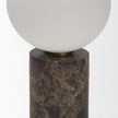 Mercana Caldo Marble Base w/ Frosted Glass Globe Table Lamp