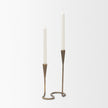 Mercana Naja Antique Brass Metal Double Taper Candle Holder