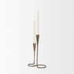 Mercana Naja Antique Brass Metal Double Taper Candle Holder