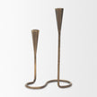 Mercana Naja Antique Brass Metal Double Taper Candle Holder