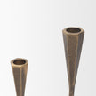Mercana Naja Antique Brass Metal Double Taper Candle Holder