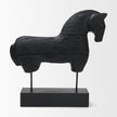 Mercana Equus Black Wooden Horse Decorative Object