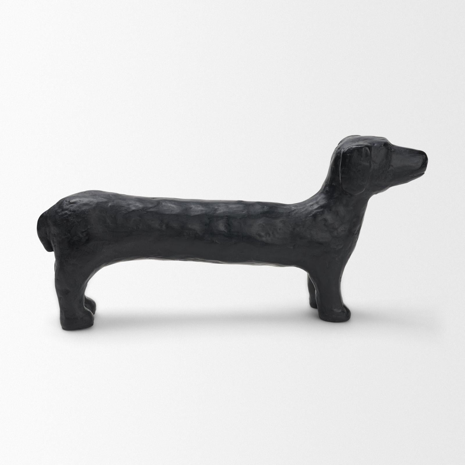 Mercana Dash Long Black Metal Dachshund Dog Object