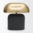 Mercana Liorre Textured Black Metal Base w/ Gold Metal Shade 1-Light Table Lamp
