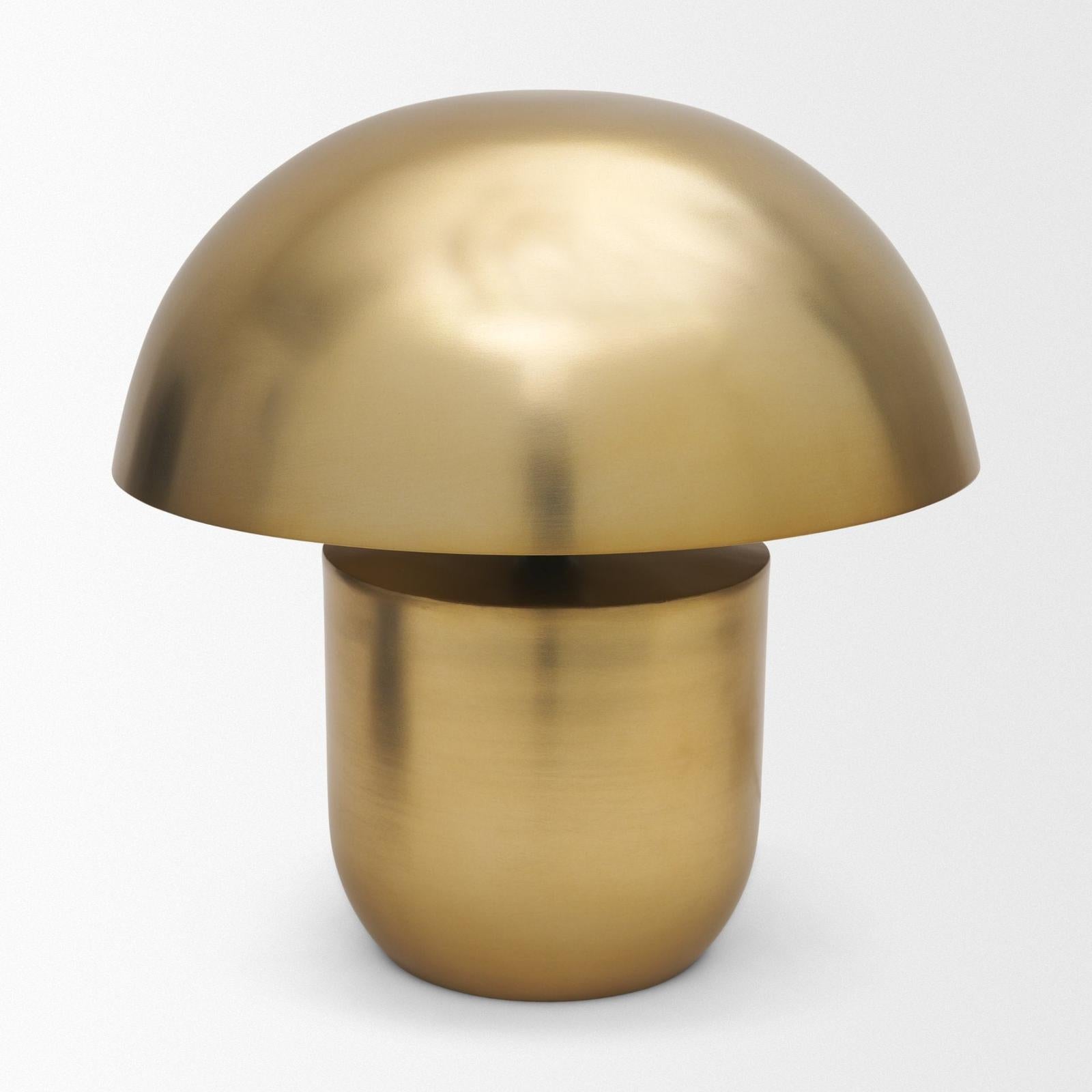 Mercana Orlo Gold Metal Mushroom Table Lamp