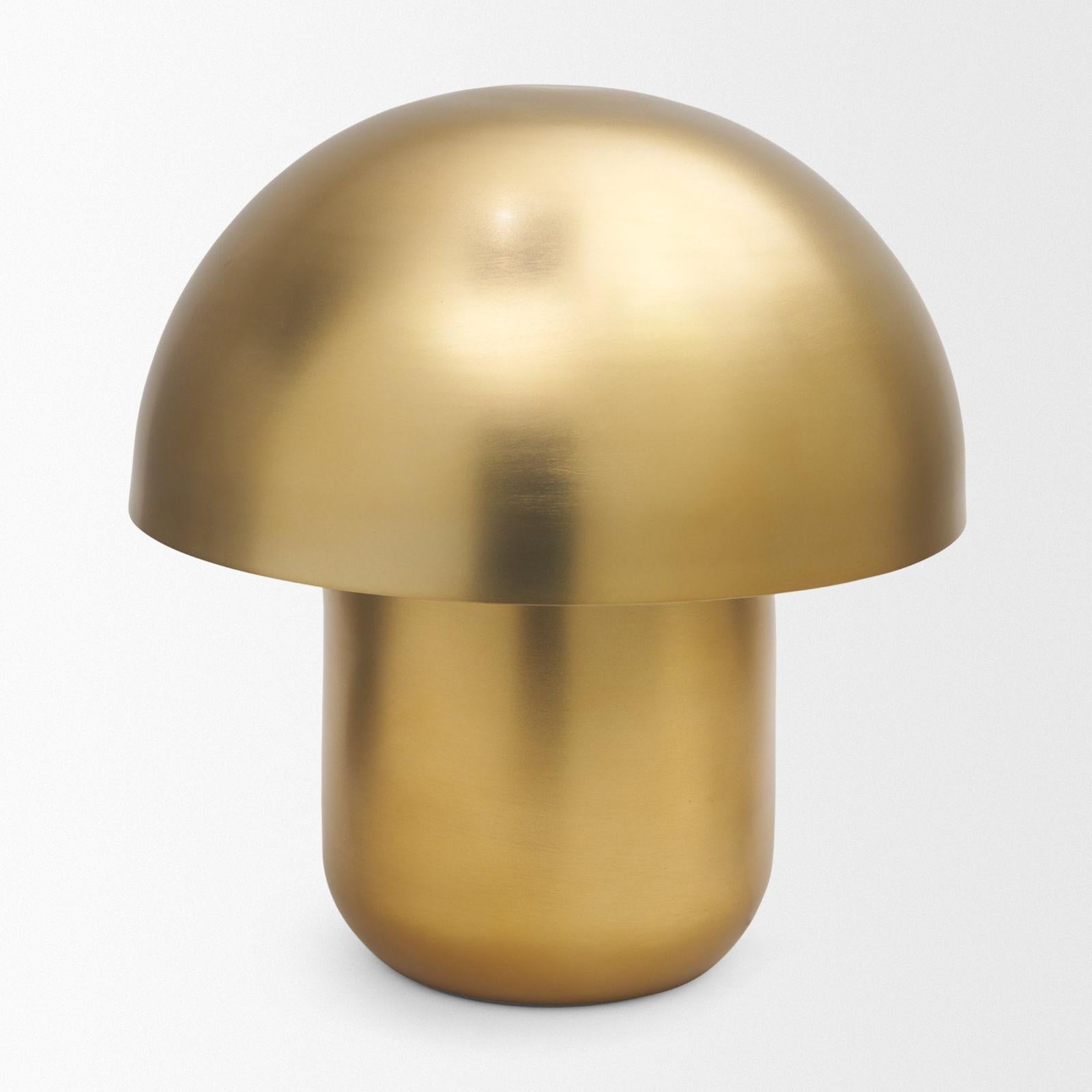 Mercana Orlo Gold Metal Mushroom Table Lamp
