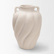 Mercana Syros Twisted Cream Ceramic Urn Vase