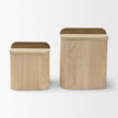 Mercana Benton Wood w/ Brass Handle Decorative Box Set