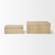 Mercana Strata Fluted Walnut Wood Decorative Box Set