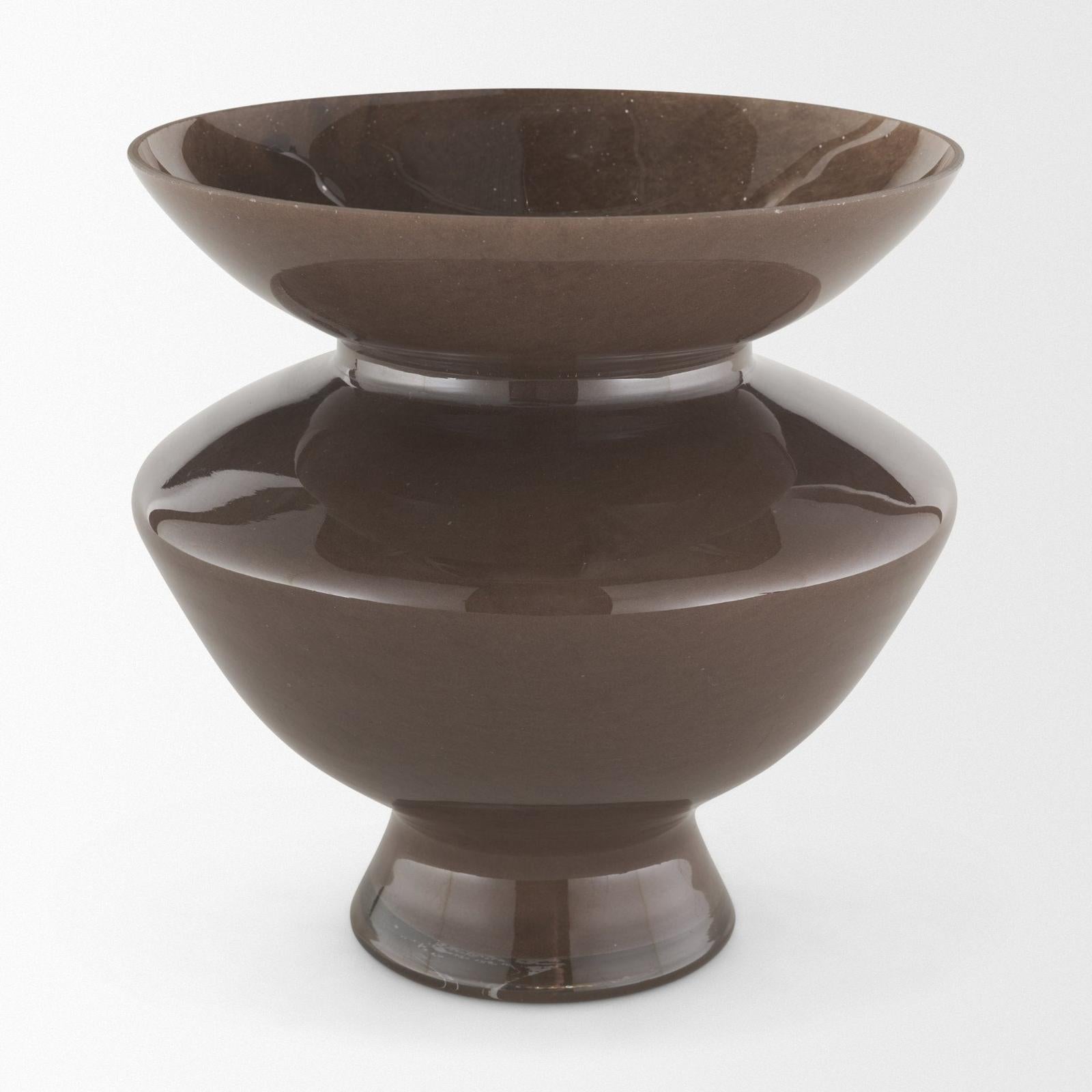 Mercana Bruna Brown Glass Vase