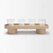 Mercana Plinth Wood w/ Glass Candle Holder