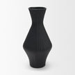 Mercana Patine Metal Fluted Hourglass Decorative Vase