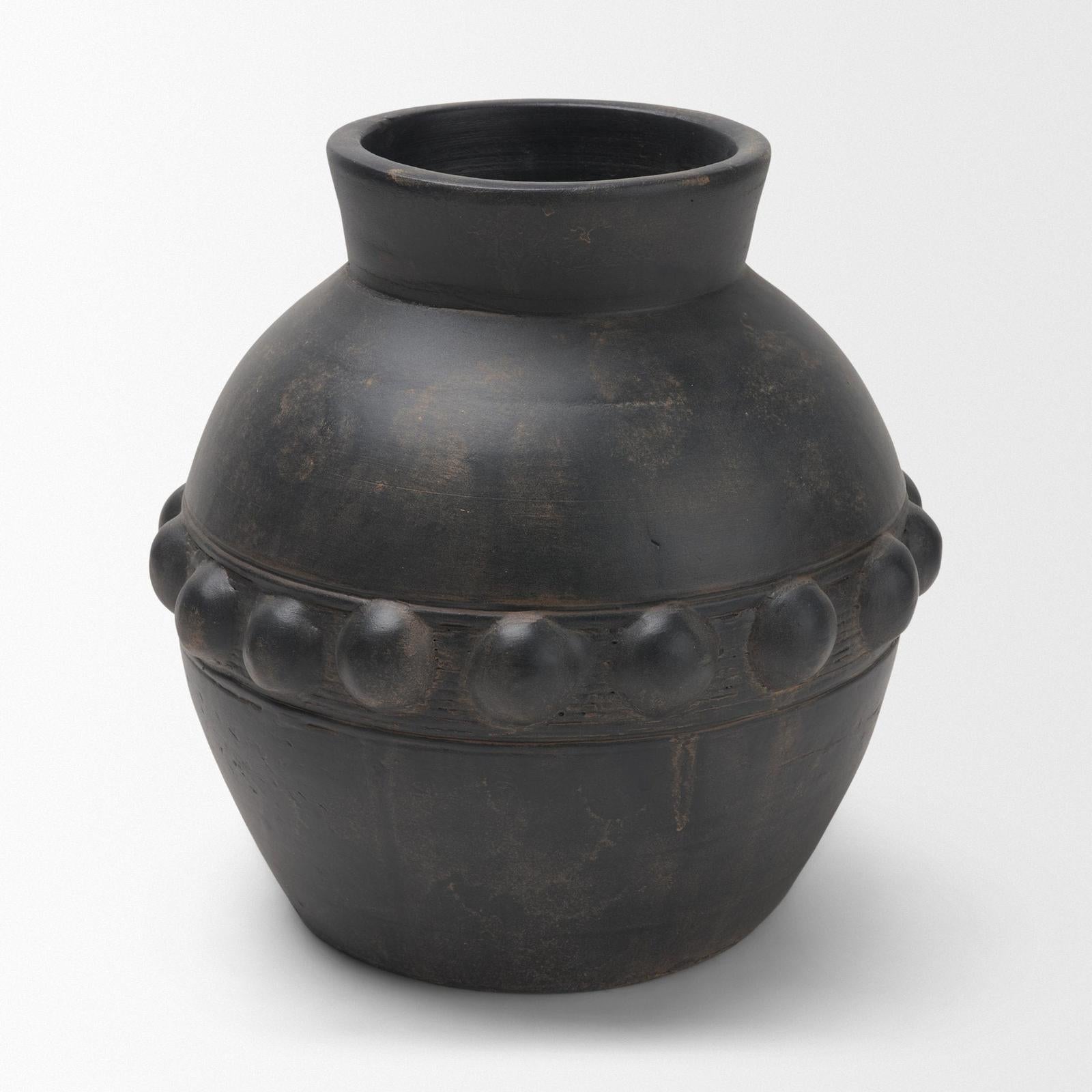 Mercana Douro Earthy Brown Dotted Vase