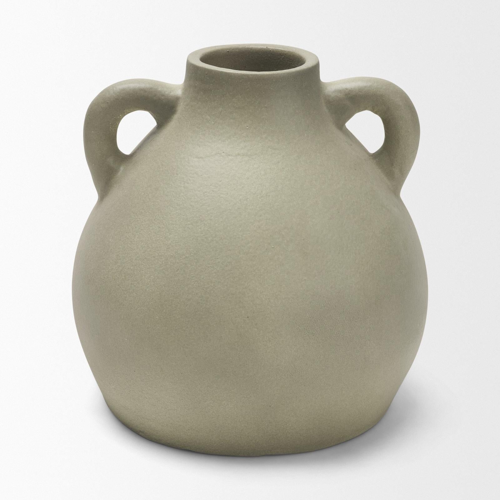 Mercana Cantara Sage Green Ceramic Milk Jug w/ Handles