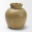 Mercana Melo Distressed Citron Yellow Ceramic Vase